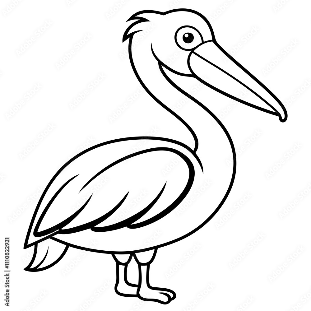 Fototapeta premium pelican silhouette vector illustration