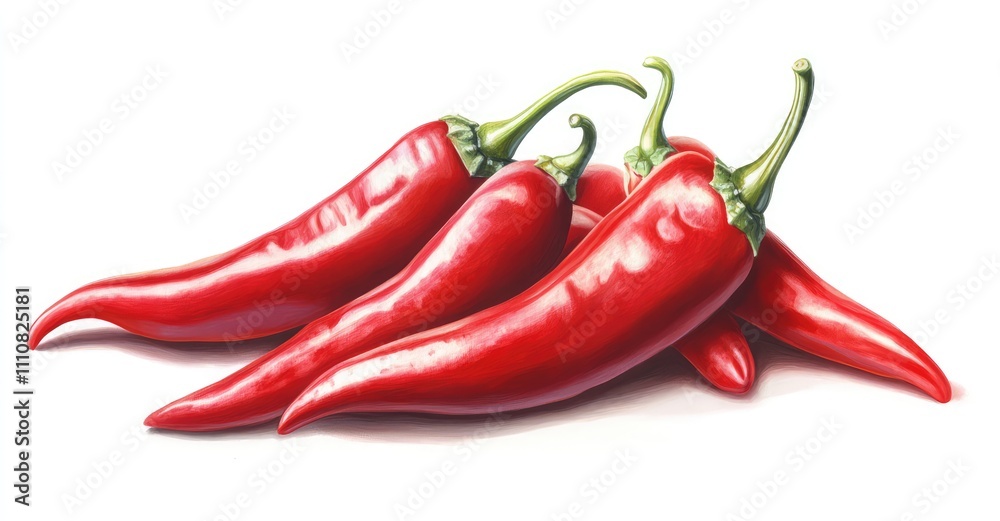 Chili. AI generated illustration. Chili. AI generated illustration.