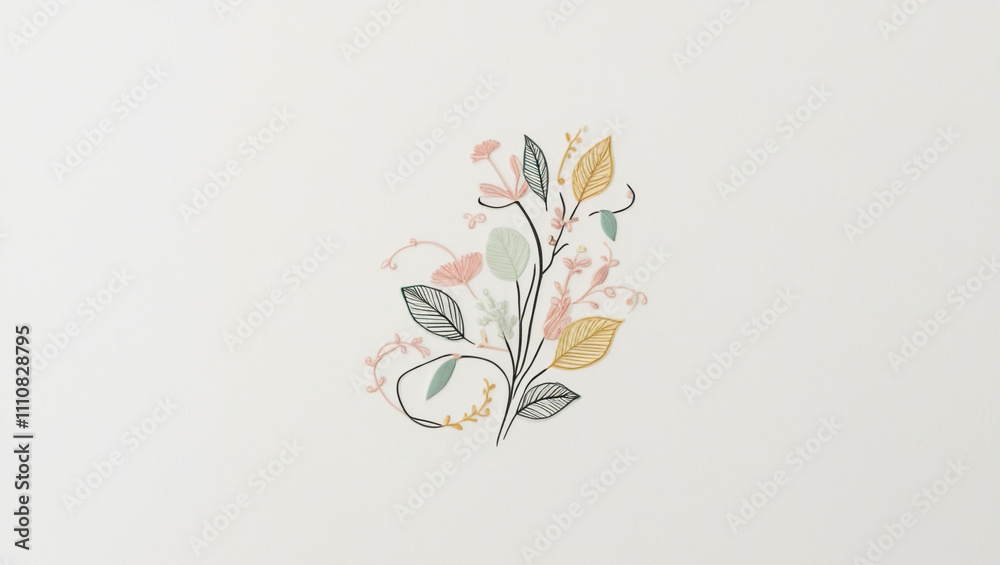minimal botanical graphic sketch drawing, trendy tiny tattoo design, floral elements vector illustration minimal botanical graphic sketch drawing, trendy tiny tattoo design, floral elements vector illustration