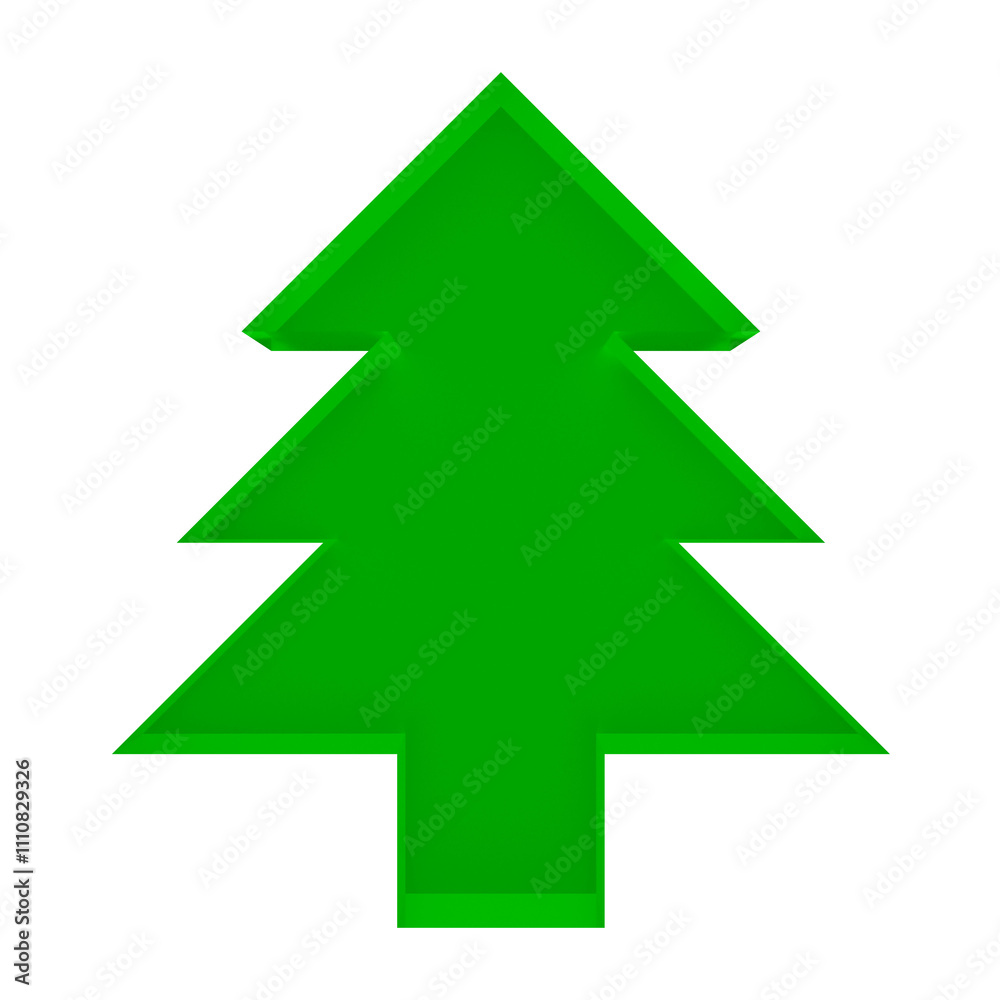 3D green Christmas Tree on transparent background 3D green Christmas Tree on transparent background