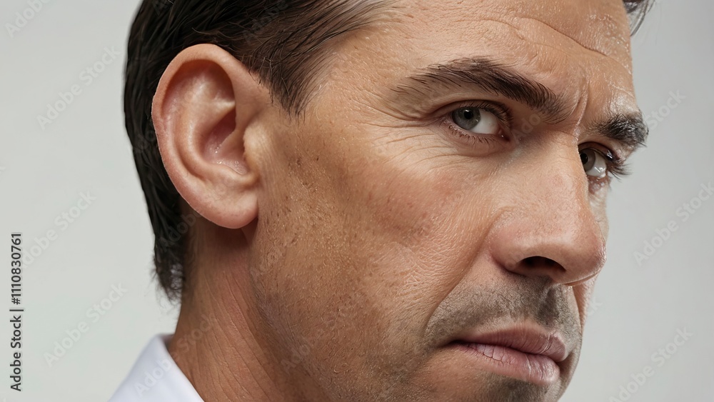 Obraz premium close up of a person with a headache,generative ai