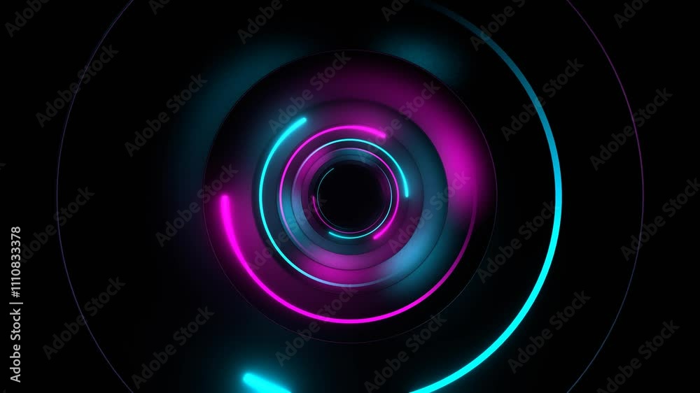 Cyan and Pink Neon Spiral Light in Corrugat Background VJ Loop in 4K Cyan and Pink Neon Spiral Light in Corrugat Background VJ Loop in 4K
