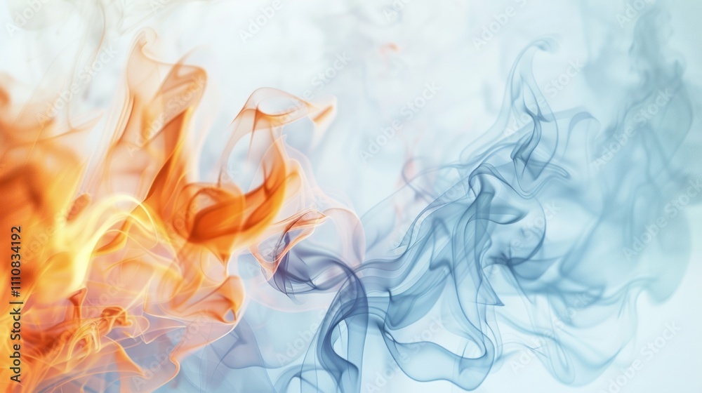 Abstract Smoke Art: Fire and Water Abstract Smoke Art: Fire and Water