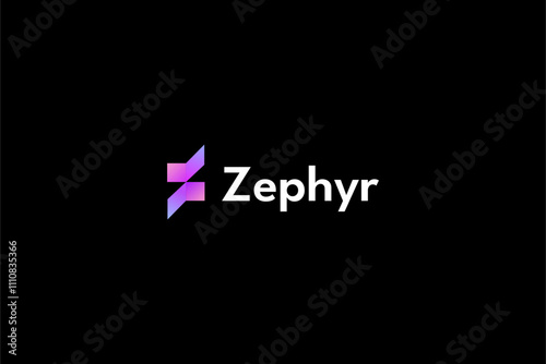 zephyr logo design. that is available for your project. logo, logos, crypto, blockchain, gradient, defi, tech, web3, z, letter z