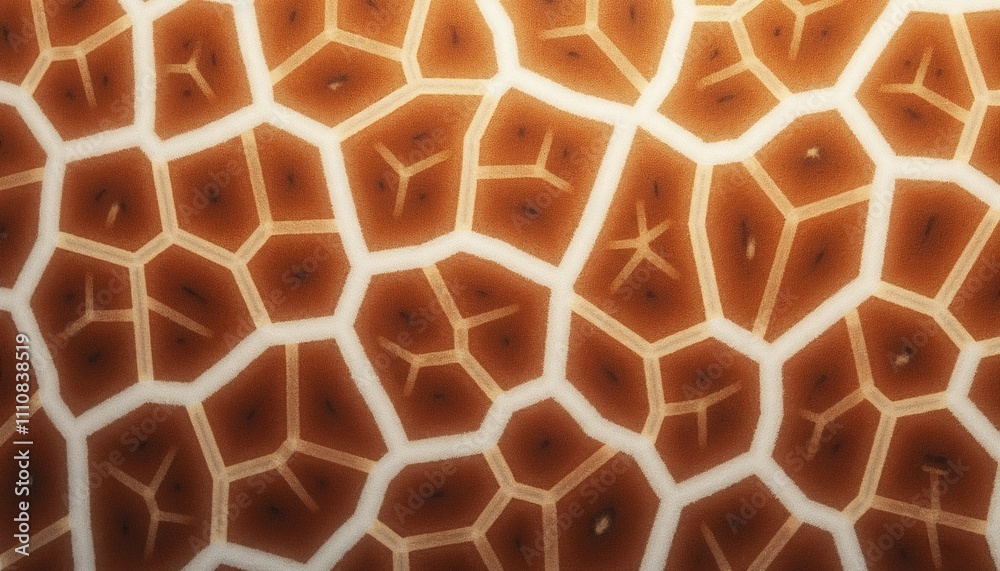 Giraffe skin pattern with brown geometric spots