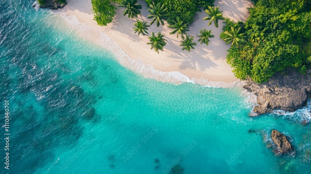 Serene Tropical Beach Paradise: A Stunning Coastal View