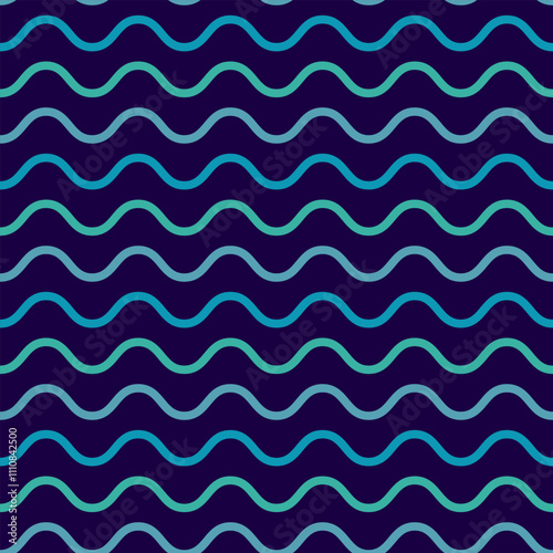 Abstract Wavy Line Pattern in Cool Tones