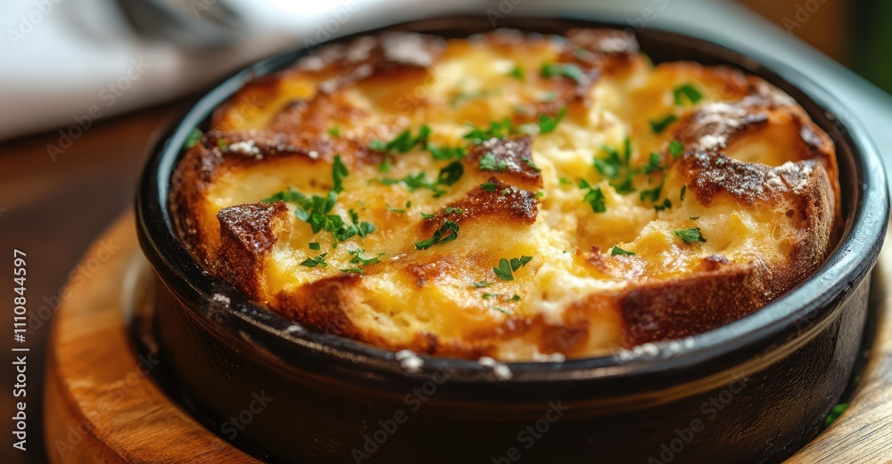Premium Restaurant Bread Pudding. AI generated illustration. Premium Restaurant Bread Pudding. AI generated illustration.