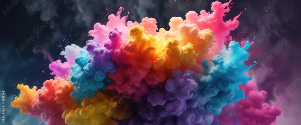 Ink droplets suspended in air create a colorful, cloud-like effect on the canvas , liquid, abstract, cloud Ink droplets suspended in air create a colorful, cloud-like effect on the canvas , liquid, abstract, cloud