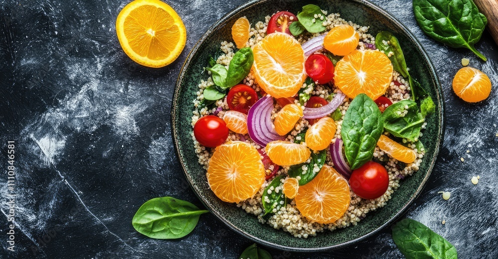 Vegetable Millet Salad. AI generated illustration. Vegetable Millet Salad. AI generated illustration.