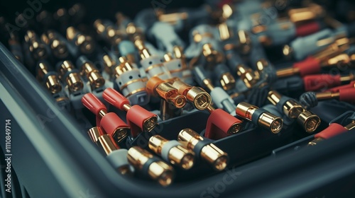 A photo of electrical connectors and terminals