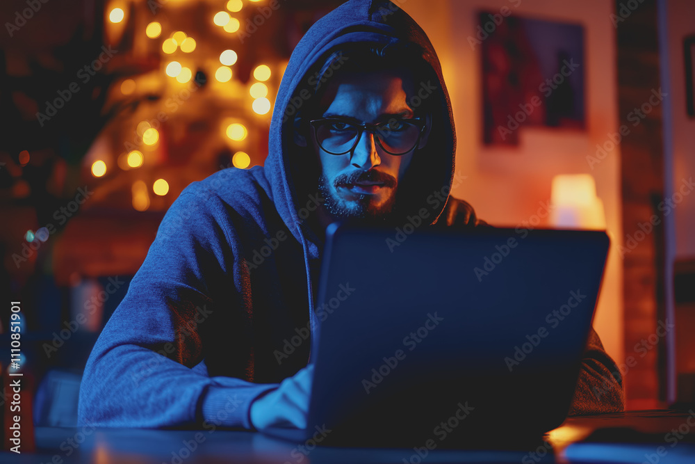A hacker sitting at a laptop is sending phishing emails that attempt to steal personal information. A hacker sitting at a laptop is sending phishing emails that attempt to steal personal information.