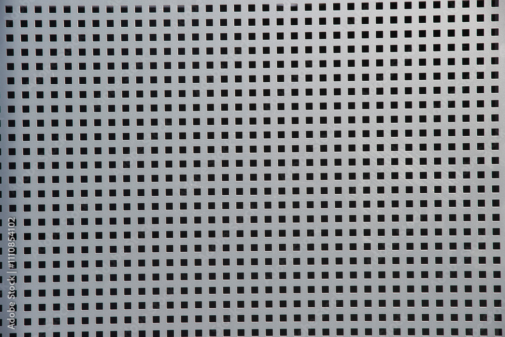 Metal Grid Pattern with Square Holes Metal Grid Pattern with Square Holes