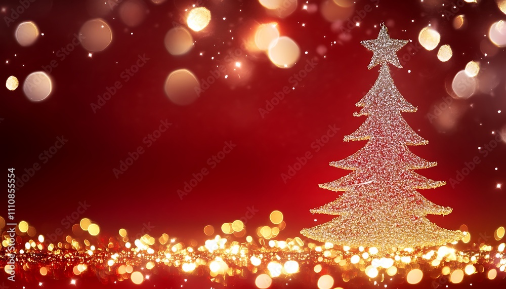 Snowy Christmas Tree Against Red Background, Generative Ai
Snowy Christmas Tree Against Red Background, Generative Ai