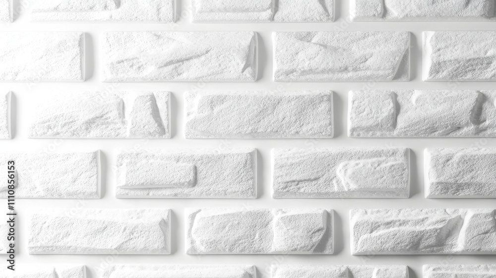 Fototapeta premium Visual concept modern white brick interior