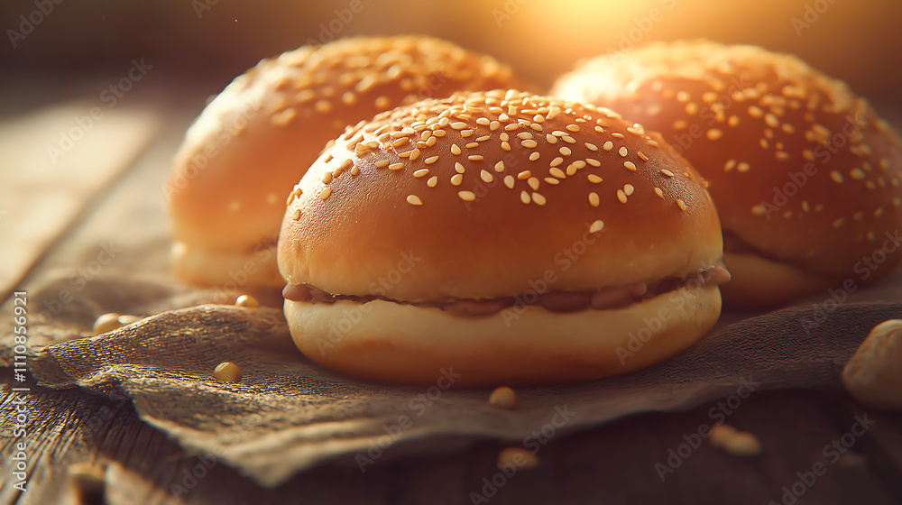 Fresh homemade burger buns. Homemade freshly baked brioche burger buns Fresh homemade burger buns. Homemade freshly baked brioche burger buns