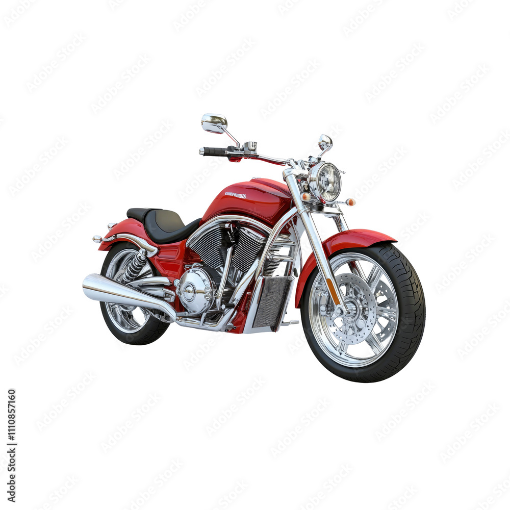 Sleek Red Muscle Cruiser Motorcycle - Powerful and Stylish Ride Sleek Red Muscle Cruiser Motorcycle - Powerful and Stylish Ride