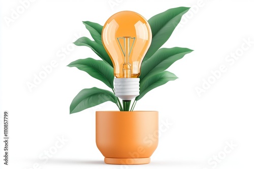 A clean design of a lightbulb icon filled with colorful geometric shapes, symbolizing creative ideas