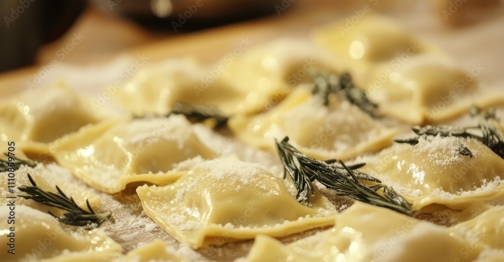 Winter Ravioli. AI generated illustration. Winter Ravioli. AI generated illustration.