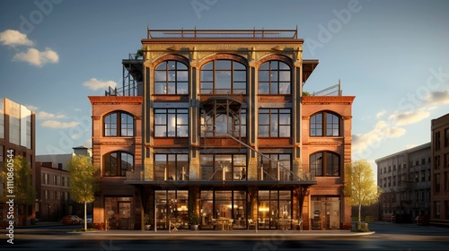 A photo of a building with adaptive reuse design