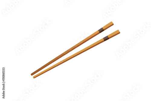 chopsticks isolated on white