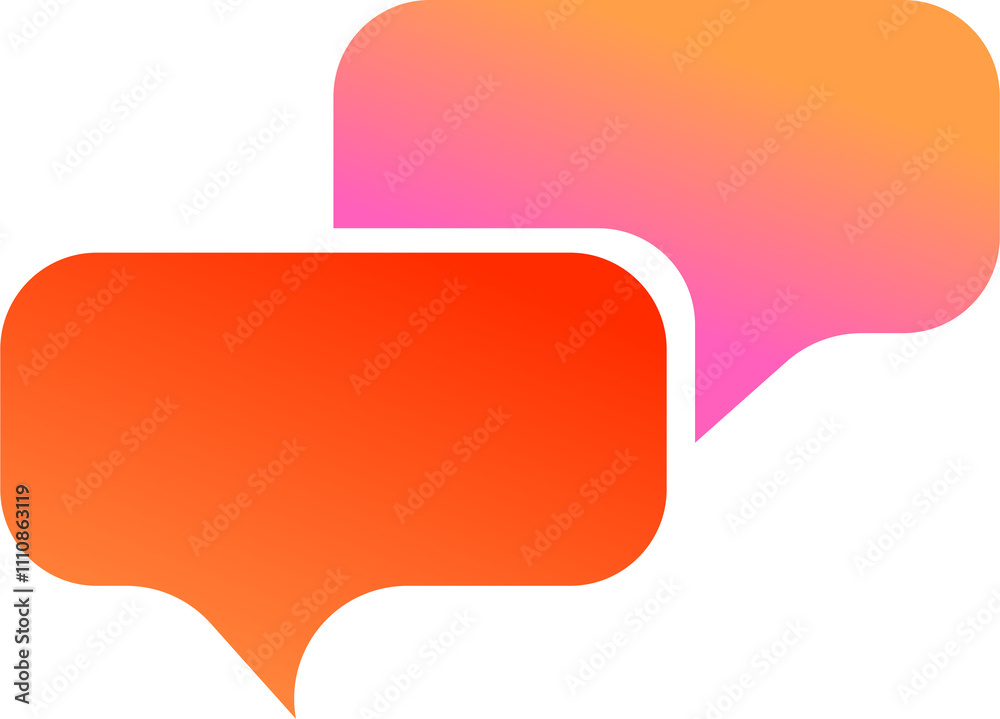 Abstract orange chat box logo Abstract orange chat box logo