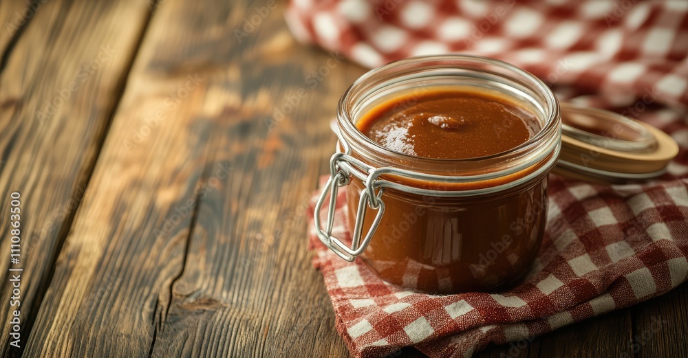 Homemade German Plum Butter. AI generated illustration.