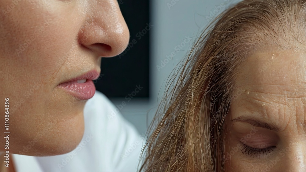 Obraz premium hair_loss_person_with_serum_peptide_or_minoxi