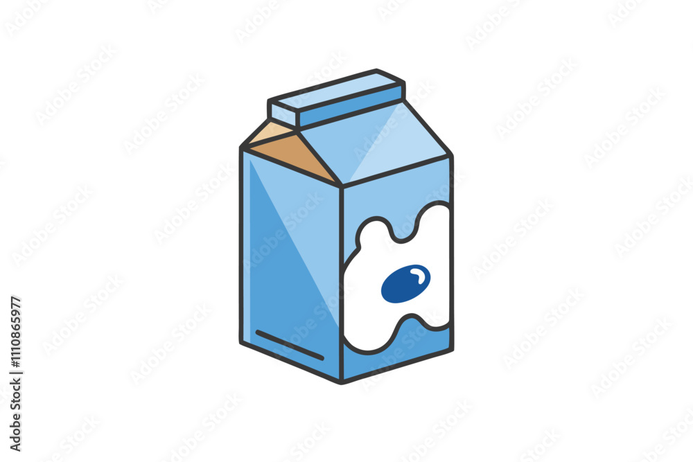 illustration of a box with milk