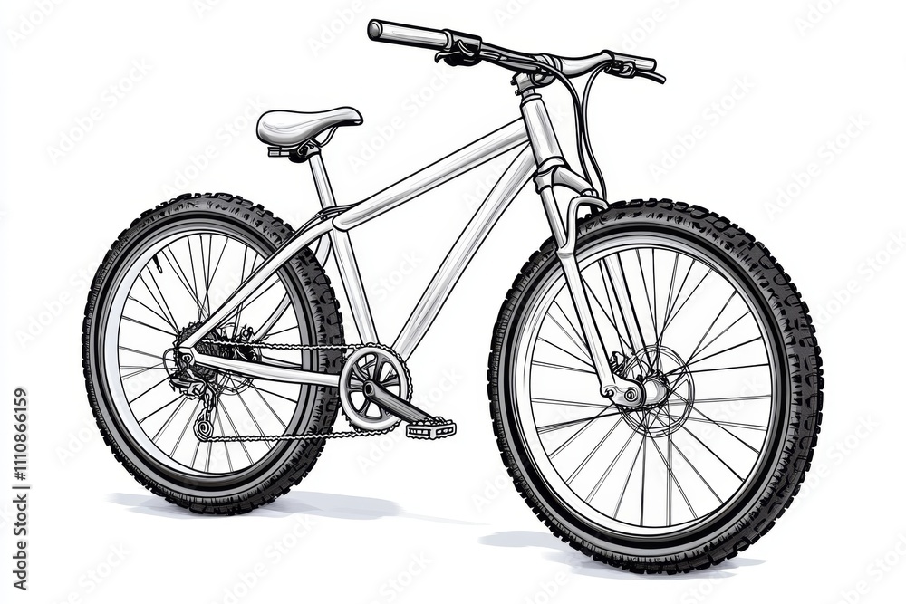 A minimalist illustration of a bicycle wheel with clean black spokes, drawn in bold lines on a white background