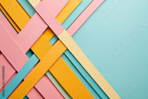 Wallpaper Mural A minimalist cross made of intersecting lines in soft pastel hues, creating a modern and elegant design Torontodigital.ca