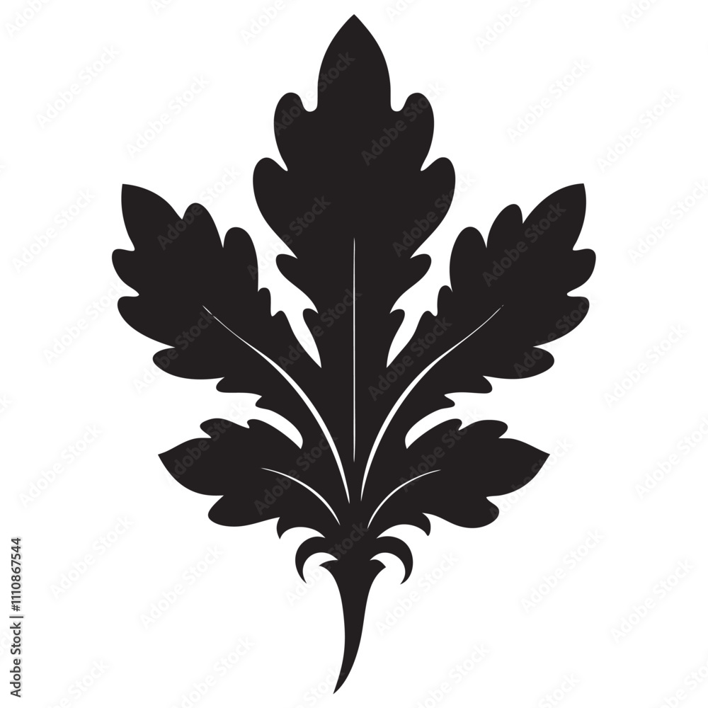 Acanthus flower silhouette