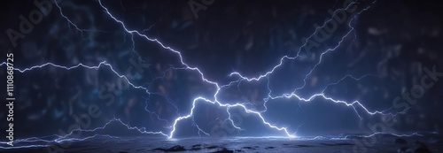 Abstract background with lightning and electric blue hues, artistic style, futuristic look photo