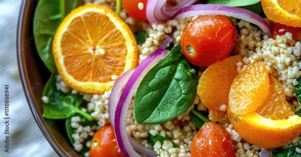 Vegetable Millet Salad. AI generated illustration. Vegetable Millet Salad. AI generated illustration.