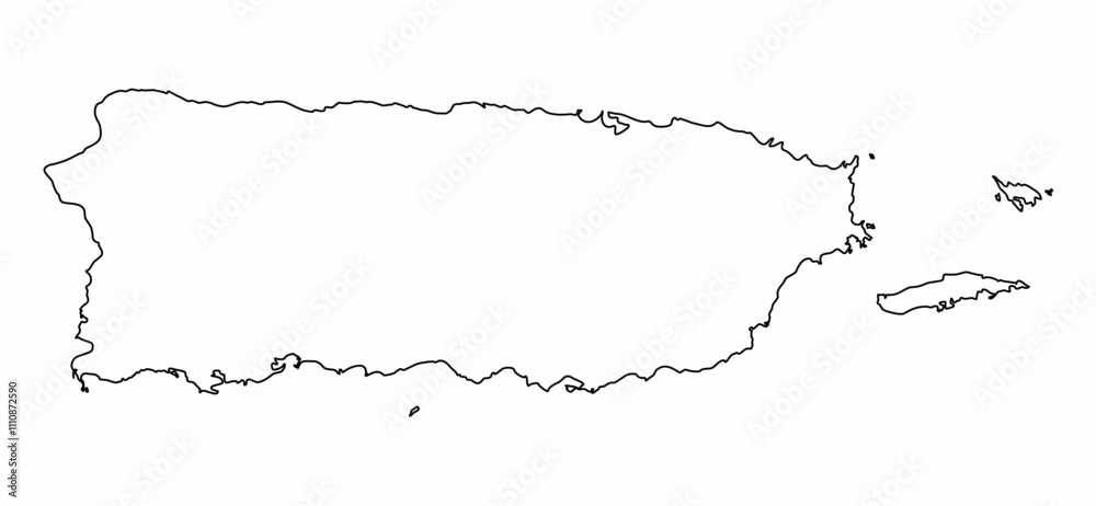 Puerto Rico outline map