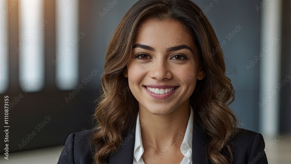 Headshot close up face portrait of young happy smiling Hispanic businesswoman, Headshot close up face portrait of young happy smiling Hispanic businesswoman,