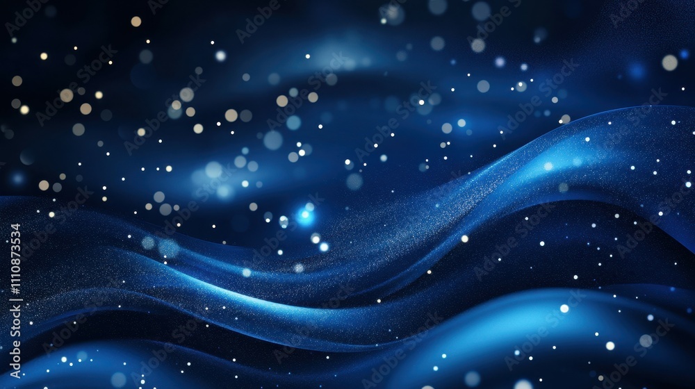 Calm deep blue metallic waves an abstract digital art background of serenity Calm deep blue metallic waves an abstract digital art background of serenity