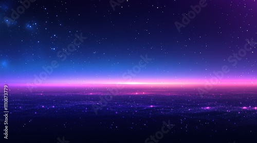 Futuristic abstract night sky deep purple to electric blue gradient