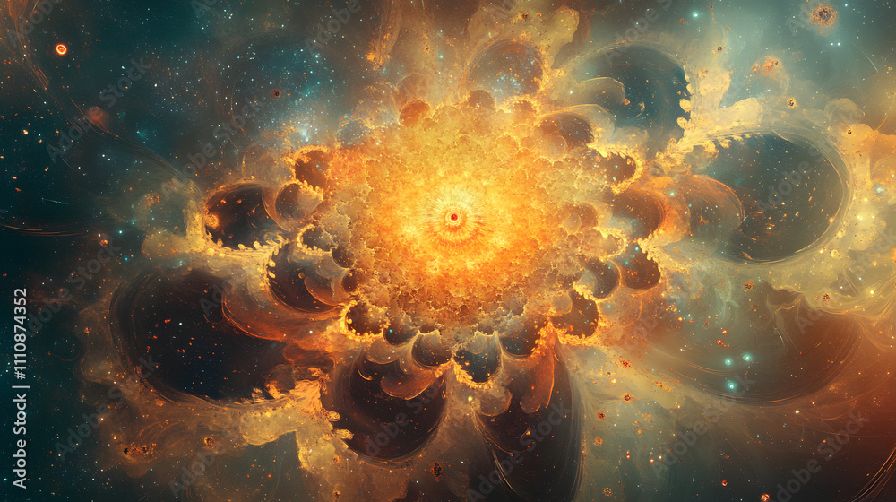 A Mesmerizing Celestial Portal in a Cosmic Scenery Filled with Stars and Swirling Phenomena A Mesmerizing Celestial Portal in a Cosmic Scenery Filled with Stars and Swirling Phenomena