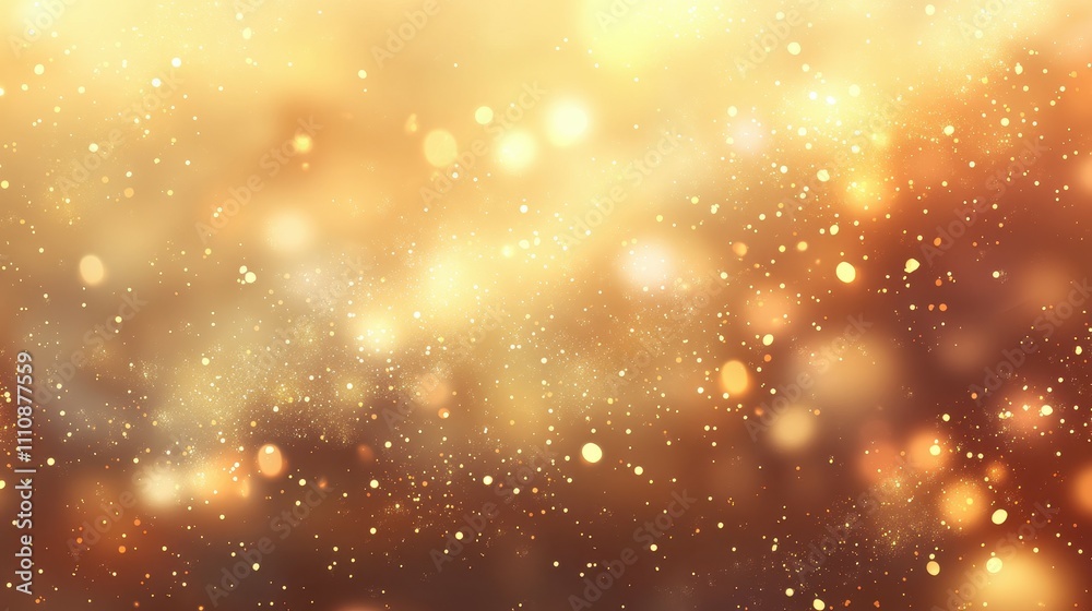 Fototapeta premium Warm bokeh lights home decor photography a cozy atmosphere with gold and amber highlights