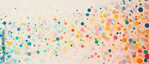 Light abstract art with random pastel dots aesthetic colorful concept