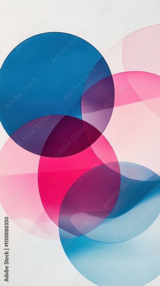 Duotone circles in pink and blue a clean modern aesthetic for digital art Duotone circles in pink and blue a clean modern aesthetic for digital art