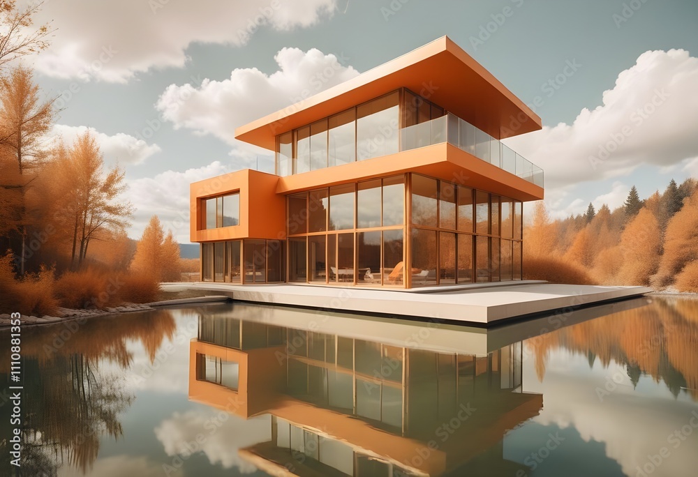 3d view of house model,With Background,Vector Style,3d Illustration 3d view of house model,With Background,Vector Style,3d Illustration