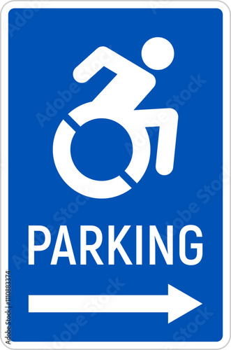Handicapped reserved parking signs. Wheelchair ramp access sign symbol vector.