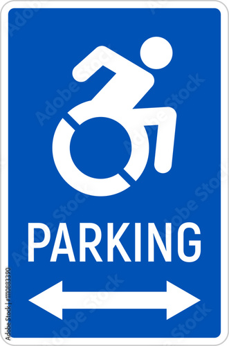 Handicapped reserved parking signs. Wheelchair ramp access sign symbol vector.