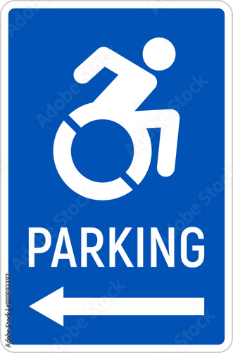 Handicapped reserved parking signs. Wheelchair ramp access sign symbol vector.