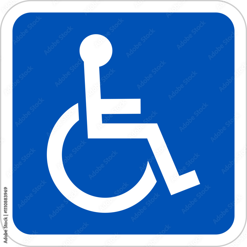 Handicapped reserved parking signs. Wheelchair ramp access sign symbol vector. Handicapped reserved parking signs. Wheelchair ramp access sign symbol vector.