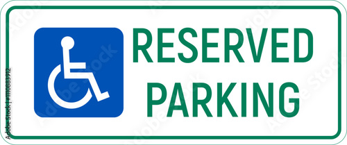 Handicapped reserved parking signs. Wheelchair ramp access sign symbol vector.