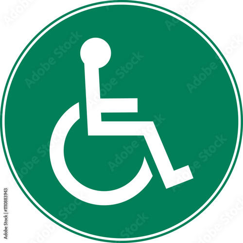 Handicapped reserved parking signs. Wheelchair ramp access sign symbol vector.