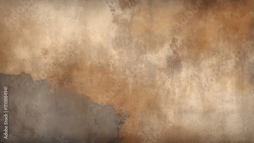 Abstract paint splatter background: A dynamic image featuring a textured backdrop of paint splatters in shades of brown and grey. Ideal for adding a grunge, artistic, or textured element to your desig